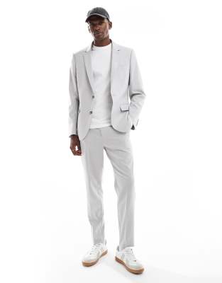 Asos Design Slim Suit Jacket In Blue