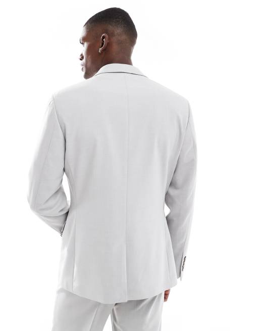 ASOS DESIGN slim suit jacket in ice gray, 4 of 5