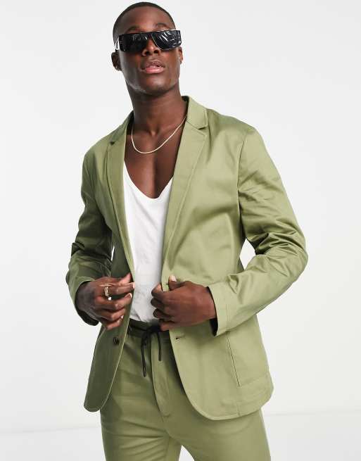 Khaki on sale suit jacket