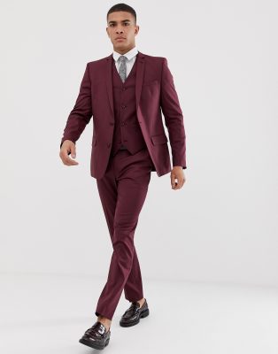 maroon suit design