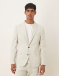 [ASOS DESIGN] ASOS DESIGN slim suit jacket in light grey Chest 36 Regular Light grey