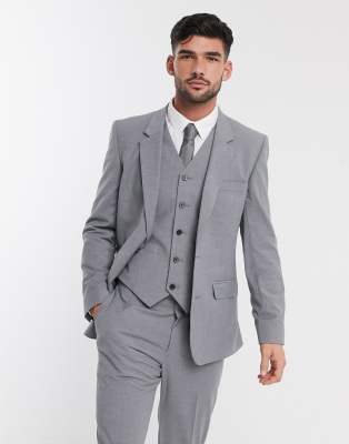 ASOS DESIGN SLIM SUIT JACKET IN MID GRAY-GREY,BRAD MID GREY 1