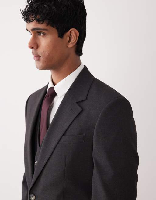 ASOS DESIGN slim suit jacket in mid gray, 5 of 5