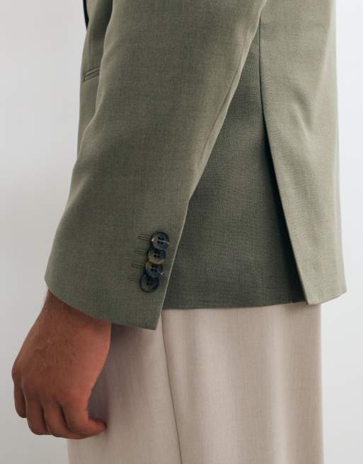 ASOS DESIGN slim suit jacket in mid green, 3 of 5