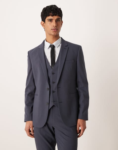 ASOS DESIGN slim suit jacket in navy - view 1