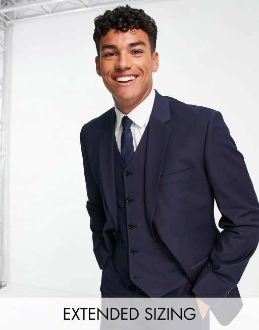 ASOS DESIGN slim suit pants in navy