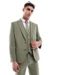 [ASOS DESIGN] ASOS DESIGN slim suit jacket in olive green Chest 38 Short Olive