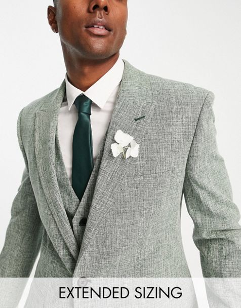 Three-Piece Light Grey Pinstripe Suit