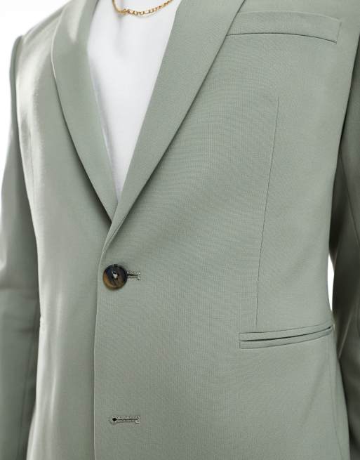 ASOS DESIGN slim suit jacket in sage green, 3 of 5