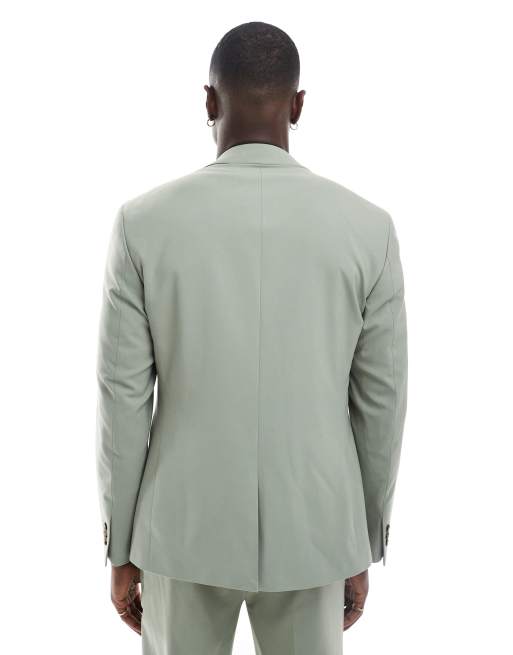 ASOS DESIGN slim suit jacket in sage green, 4 of 5
