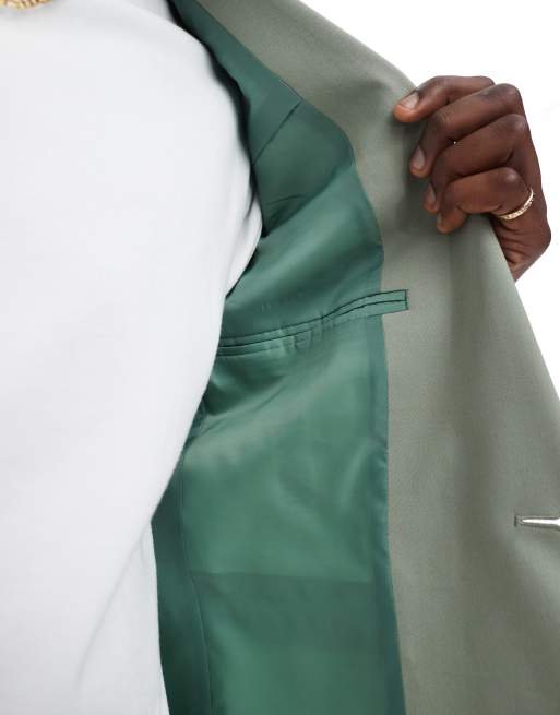 ASOS DESIGN slim suit jacket in sage green