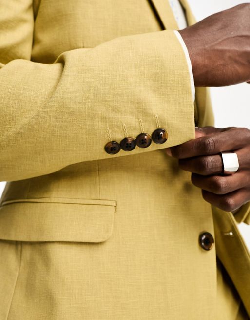 ASOS DESIGN slim suit jacket in khaki