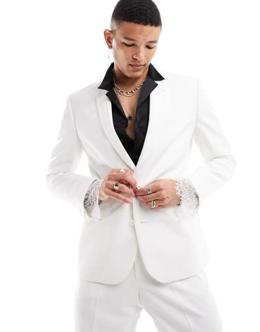 Asos mens hot sale white suit