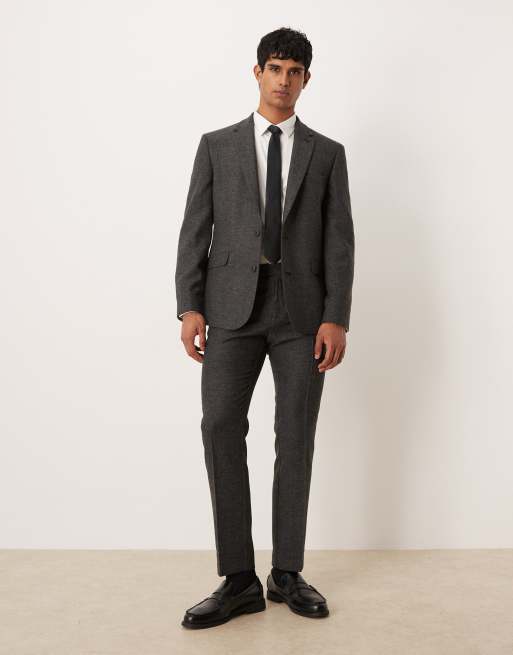 ASOS DESIGN slim suit jacket with wool in charcoal, 2 of 5