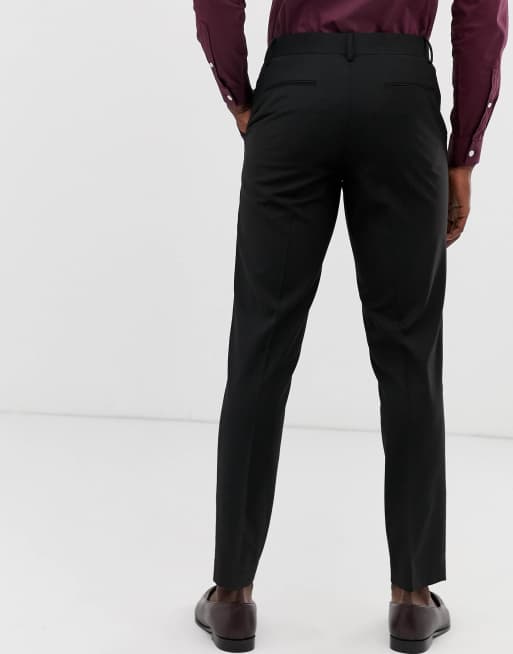 ASOS DESIGN slim suit pants in black