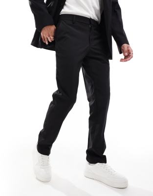 Asos Design Slim Suit Pants In Black
