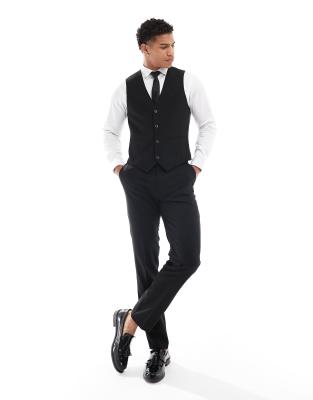 slim suit pants in black