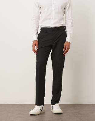 Asos Design Slim Suit Pants In Black