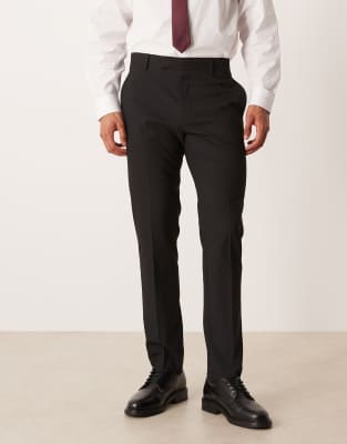 Asos Design Slim Suit Pants In Black