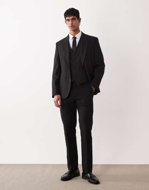 ASOS DESIGN slim suit pants in black - view 1