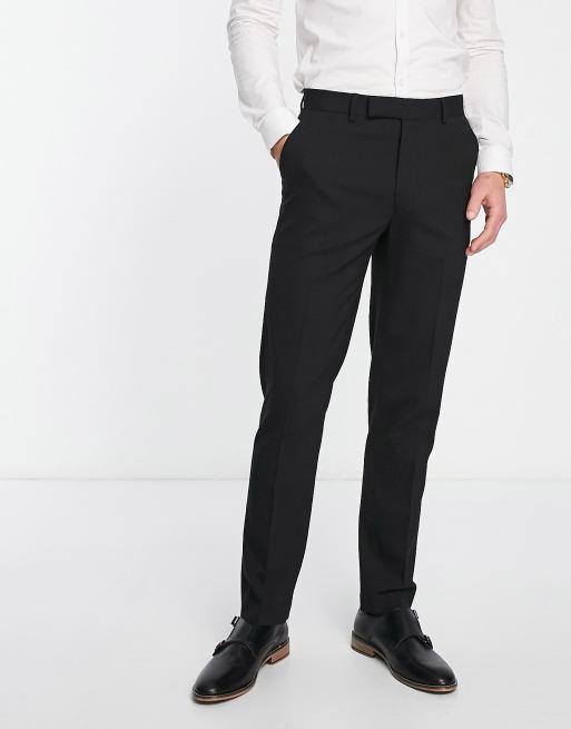 ASOS DESIGN slim suit pants in black