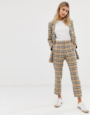 asos plaid pants womens
