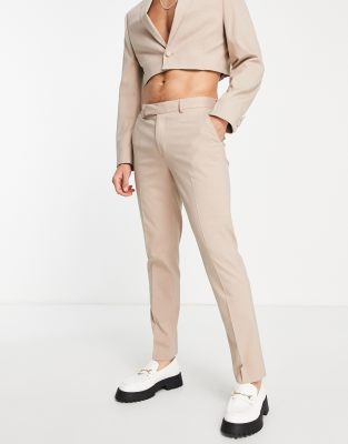 Slim Cropped Suit Pants