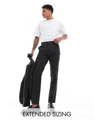 Asos Design Slim Dressy Pants In Charcoal-gray In Gray