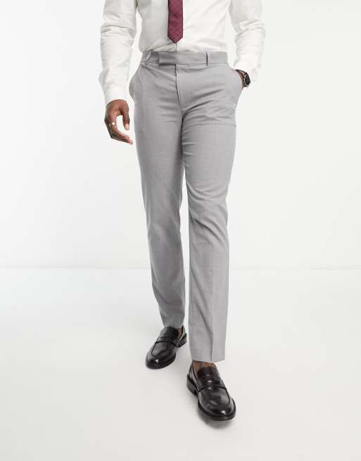 Skinny Grey Suit Pants