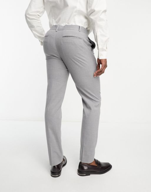 Straight Leg Pants - Grey Dress Pants