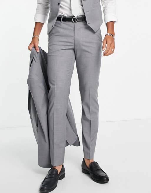 ASOS DESIGN skinny suit pants in charcoal