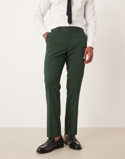 ASOS DESIGN slim suit pants in green, 2 of 5