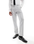 [ASOS DESIGN] ASOS DESIGN slim suit pants in grey herringbone W32 L34 GREY