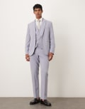 [ASOS DESIGN] ASOS DESIGN slim suit pants in grey purple W28 L32 PURPLE