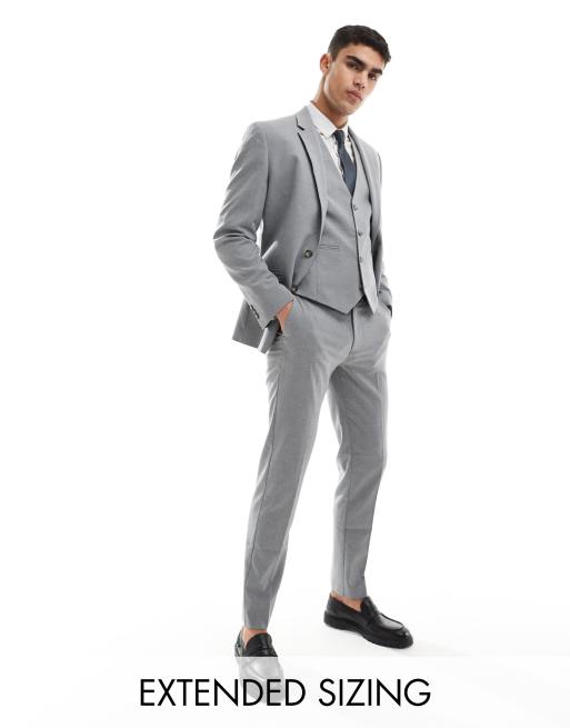 ASOS DESIGN slim suit pants in grey
