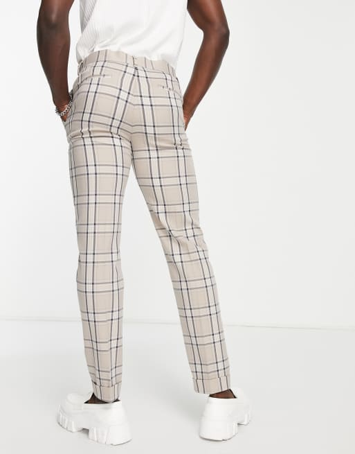 Asos hot sale plaid trousers