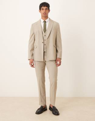 Asos Design Slim Suit Pants In Gray