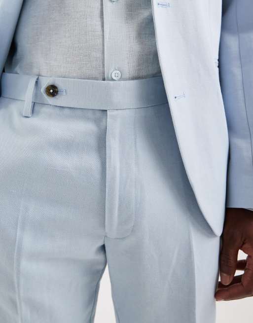 light blue slim fit dress pants SKY BLUE SLIM FIT DRESS PANTS  Bachrach