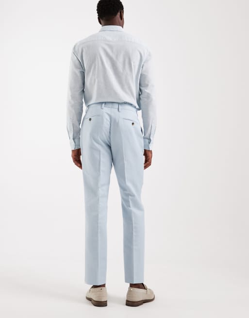 light blue dress pants men Men's Light Blue Dress Pants, 39 Short, Slim Fit
