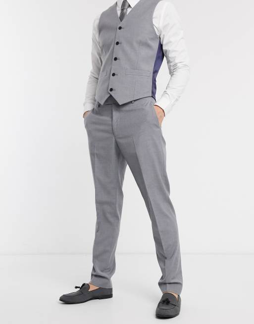 ASOS DESIGN slim suit pants in mid gray