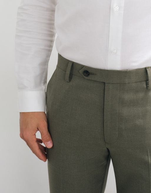 ASOS DESIGN slim suit pants in mid green, 4 of 5