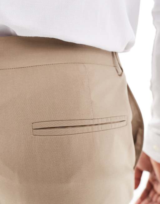 ASOS DESIGN slim suit pants in mink brown