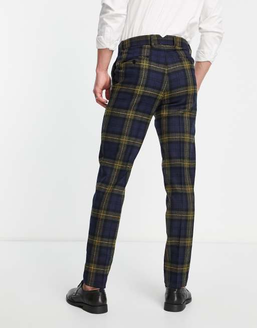 Asos mens plaid pants hot sale