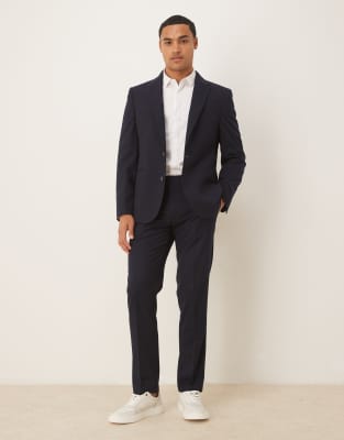 Asos Design Slim Suit Pants In Blue