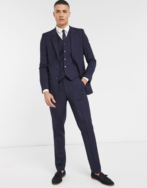 ASOS DESIGN slim suit pants in navy