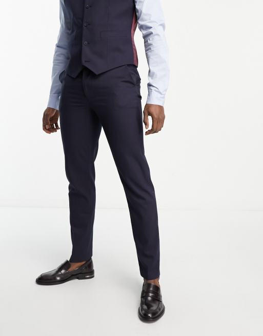 ASOS DESIGN slim suit pants in navy