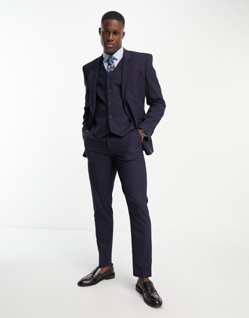 ASOS DESIGN slim suit pants in navy, 4 of 5