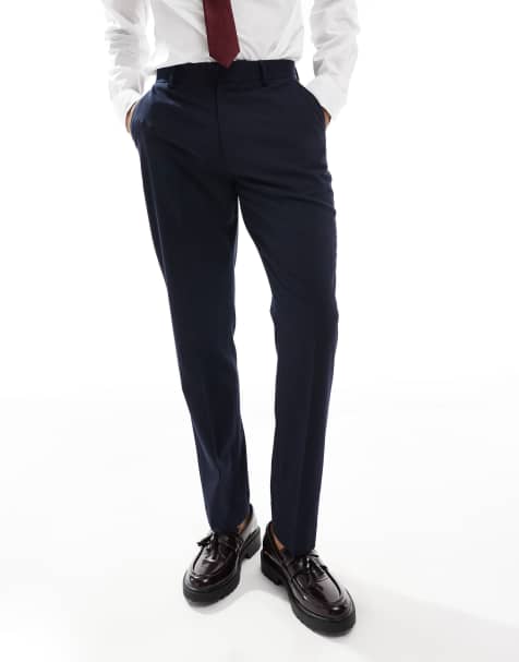 ASOS DESIGN slim suit pants in navy