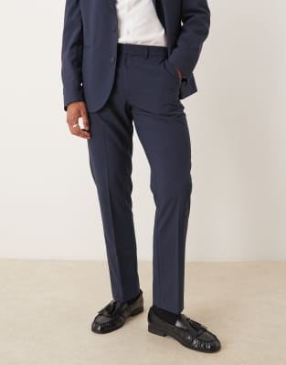 Asos Design Slim Suit Pants In Blue