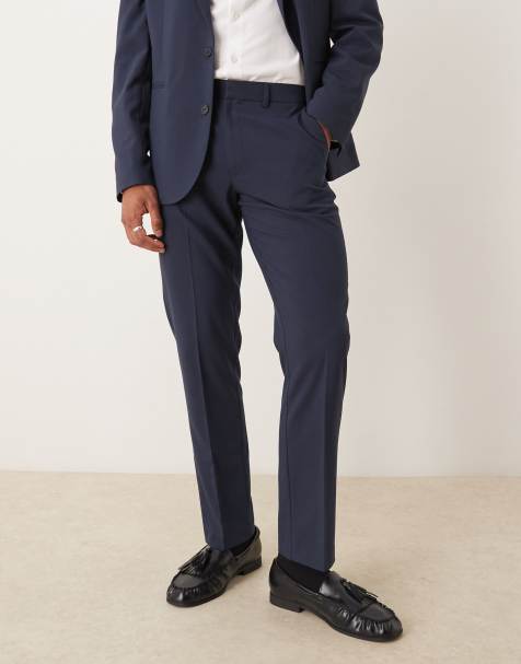 ASOS DESIGN slim suit trousers in navy